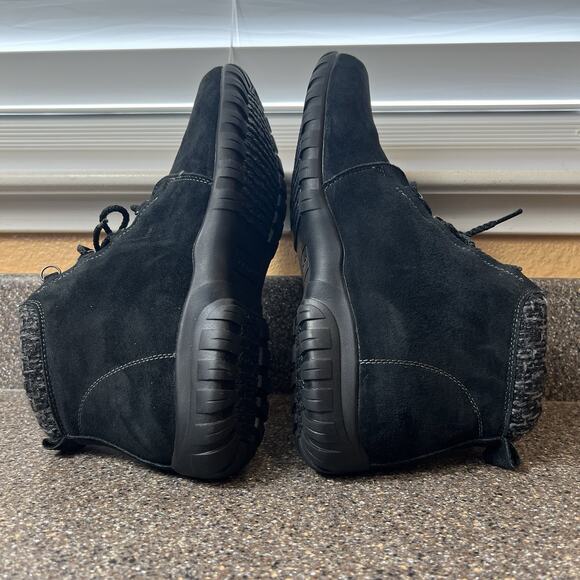Propet Ankle Bootie Women's Sz 10 M (B) Black Suede Comfort Casual Lace Up Boots - Picture 5 of 11